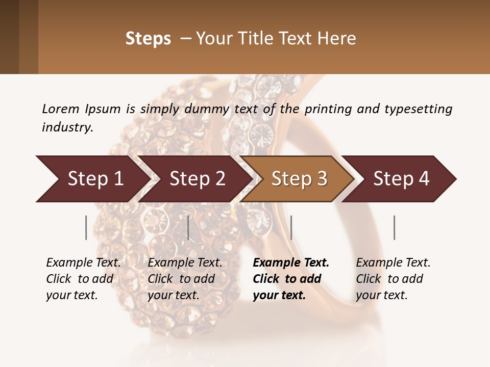 Two Gold Rings With Diamonds On A White Background PowerPoint Template