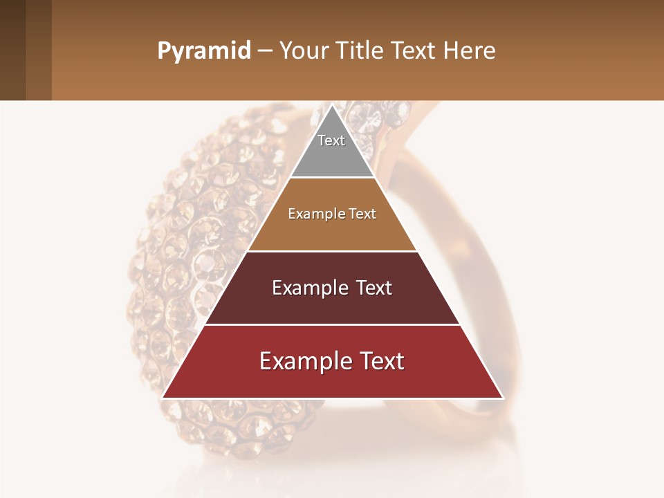 Two Gold Rings With Diamonds On A White Background PowerPoint Template