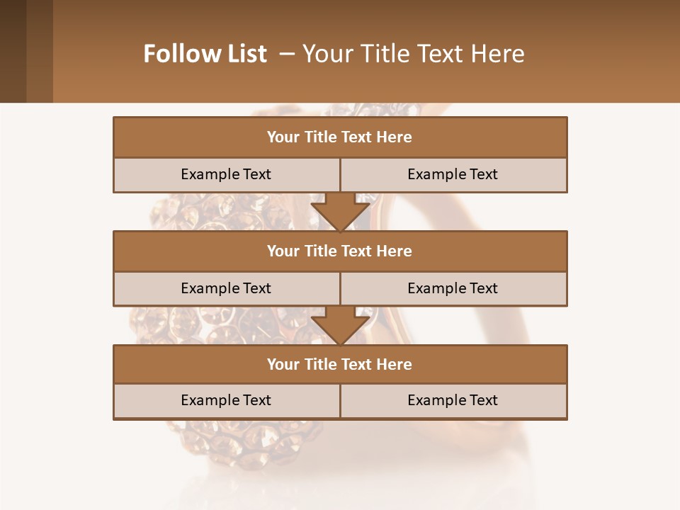 Two Gold Rings With Diamonds On A White Background PowerPoint Template