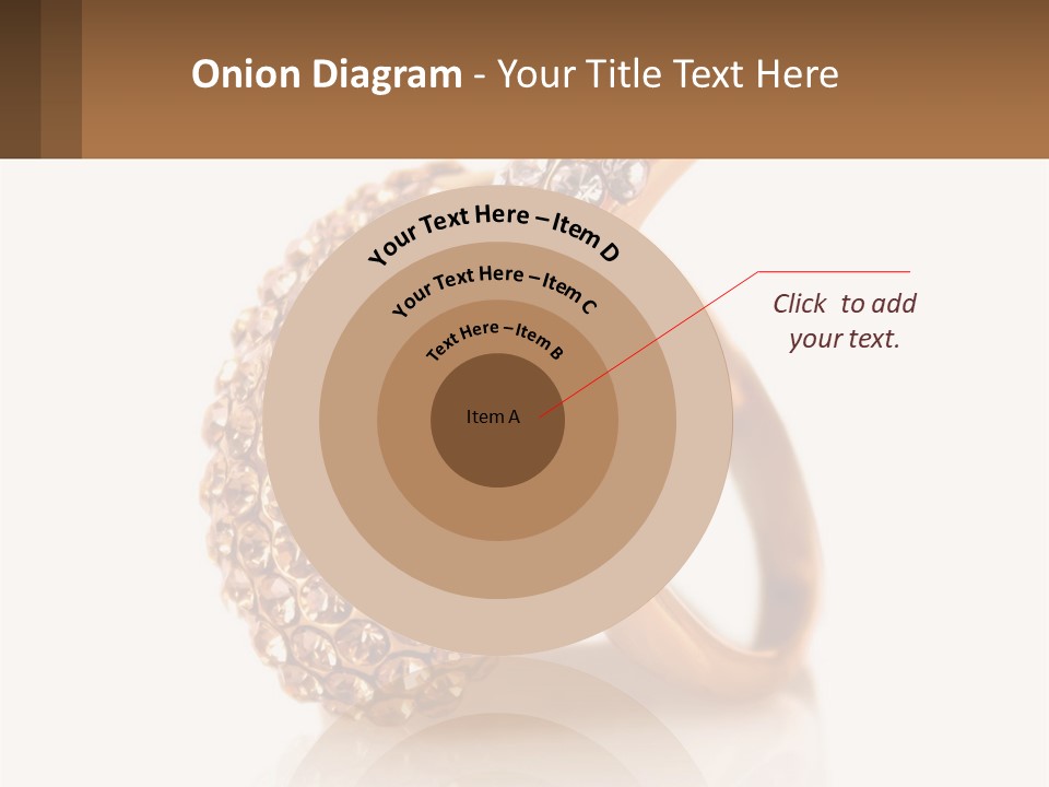 Two Gold Rings With Diamonds On A White Background PowerPoint Template