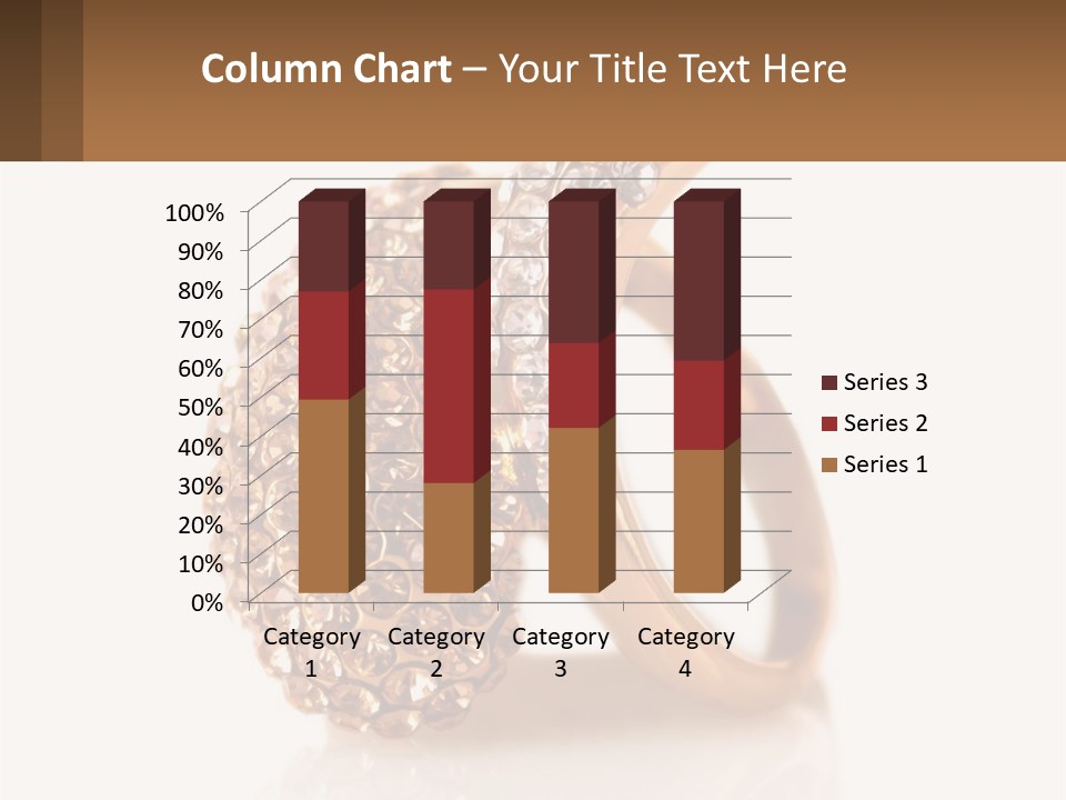 Two Gold Rings With Diamonds On A White Background PowerPoint Template