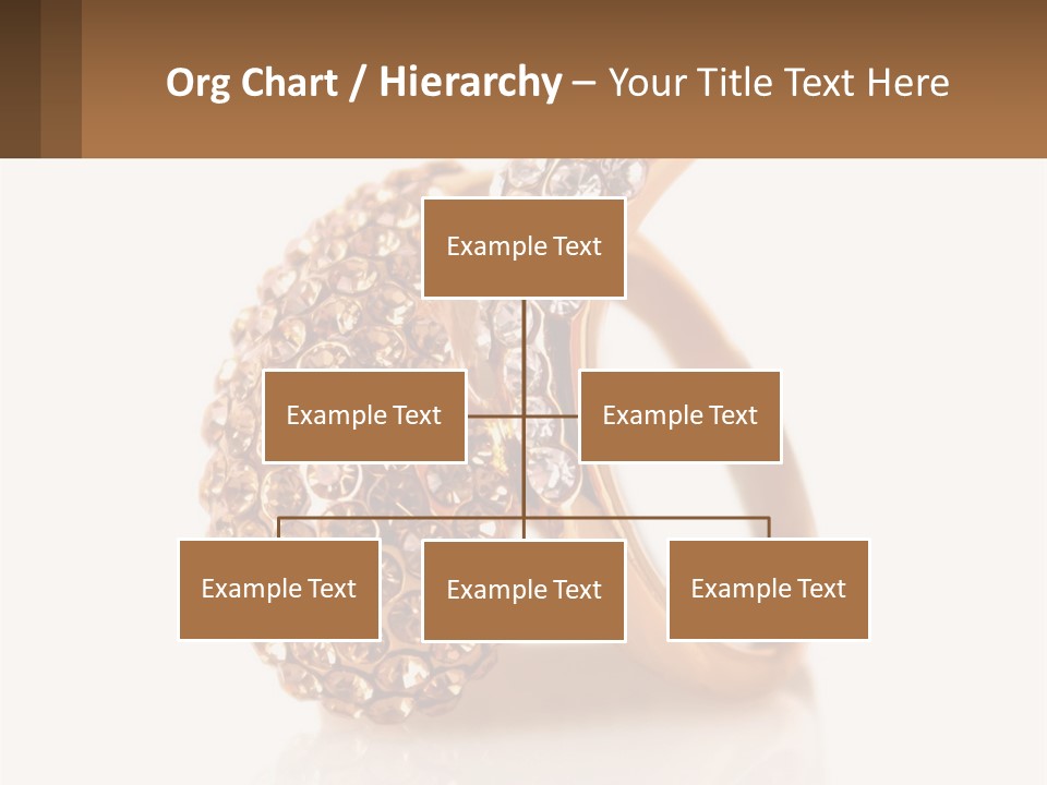 Two Gold Rings With Diamonds On A White Background PowerPoint Template