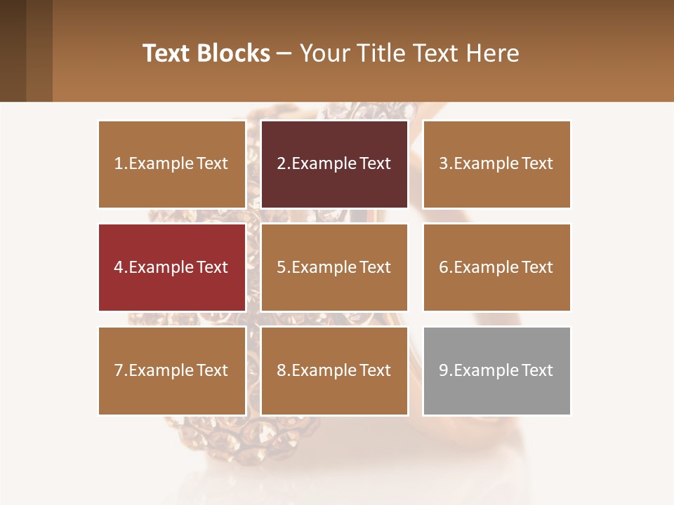 Two Gold Rings With Diamonds On A White Background PowerPoint Template