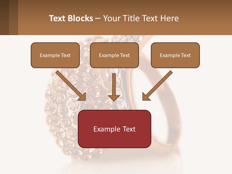 Two Gold Rings With Diamonds On A White Background PowerPoint Template