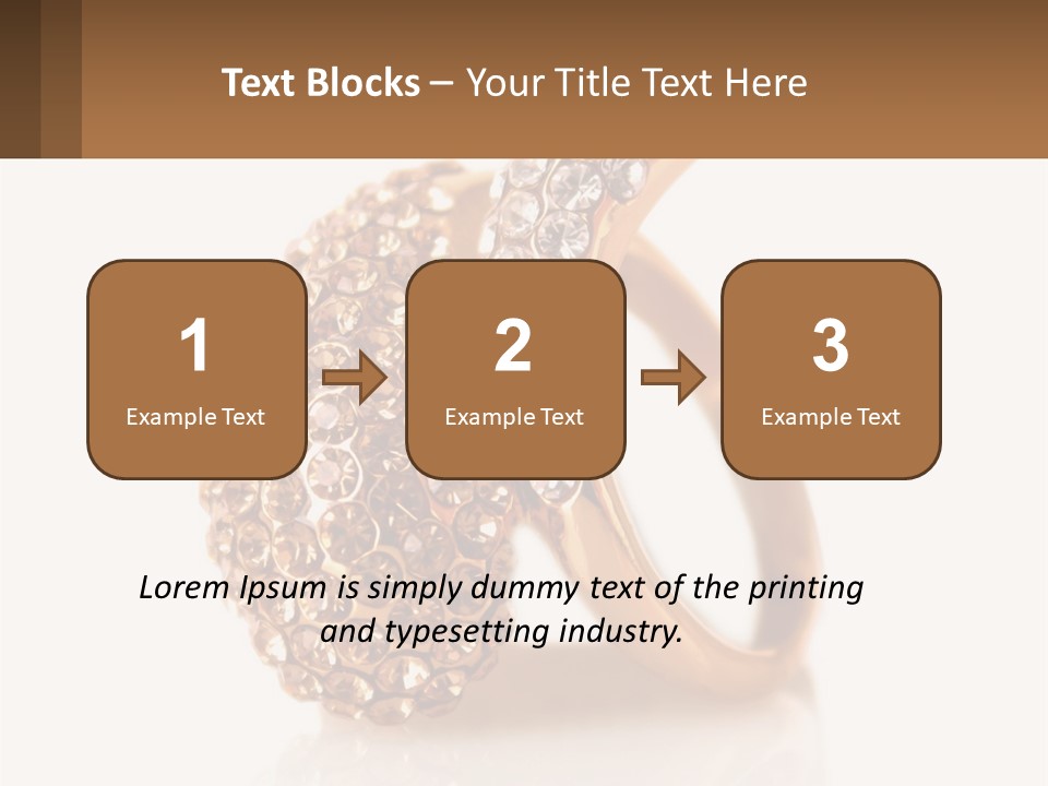 Two Gold Rings With Diamonds On A White Background PowerPoint Template