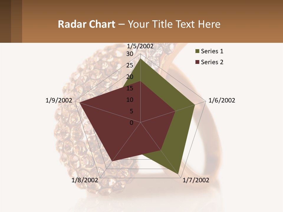 Two Gold Rings With Diamonds On A White Background PowerPoint Template