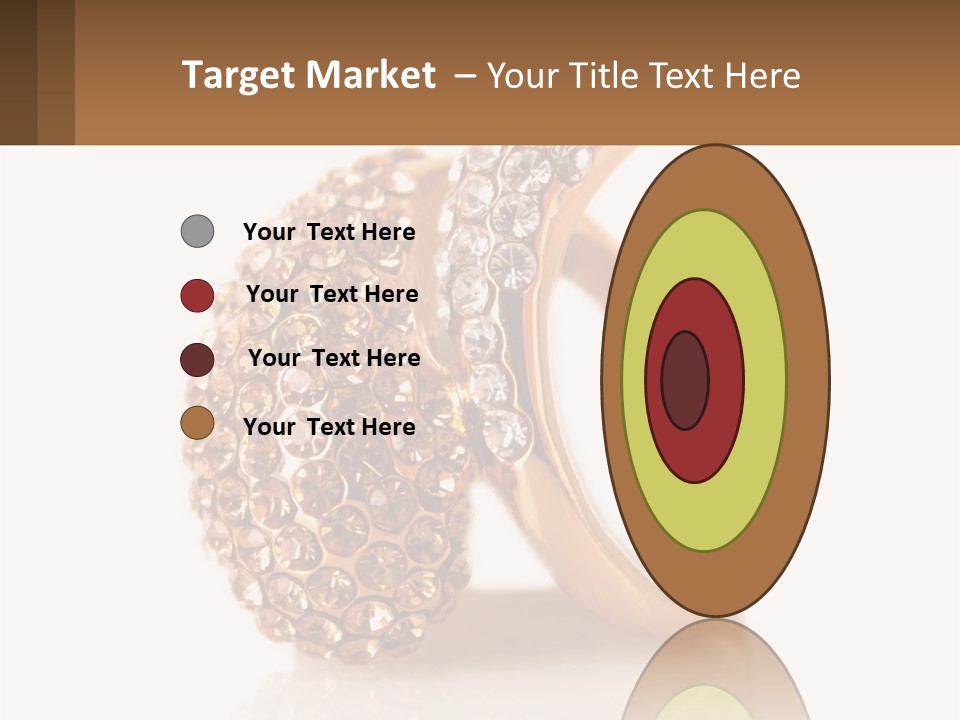 Two Gold Rings With Diamonds On A White Background PowerPoint Template