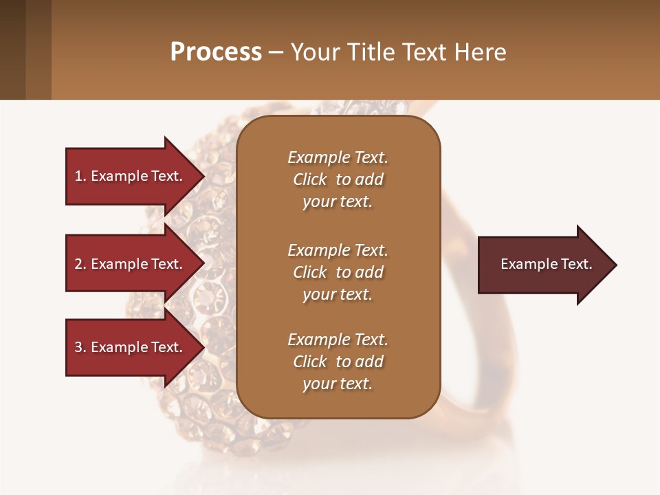 Two Gold Rings With Diamonds On A White Background PowerPoint Template