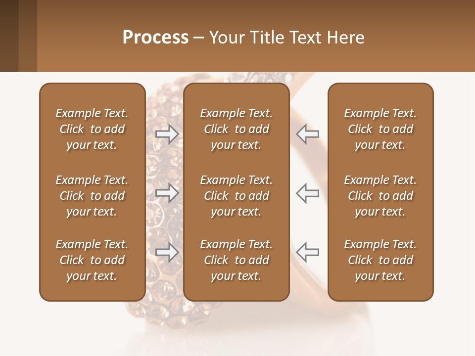 Two Gold Rings With Diamonds On A White Background PowerPoint Template