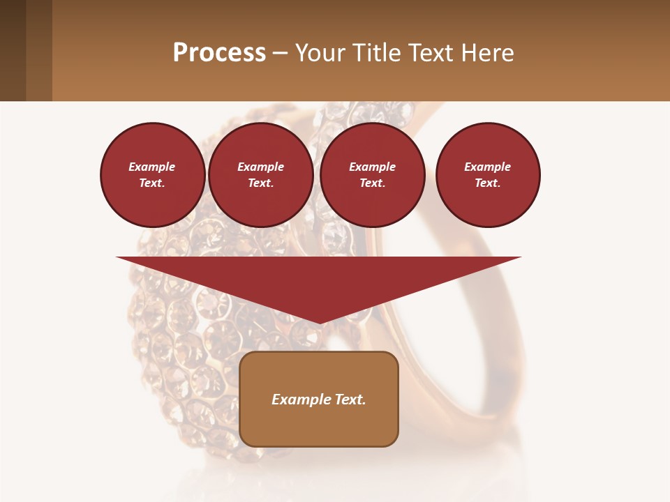 Two Gold Rings With Diamonds On A White Background PowerPoint Template