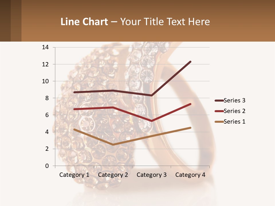Two Gold Rings With Diamonds On A White Background PowerPoint Template