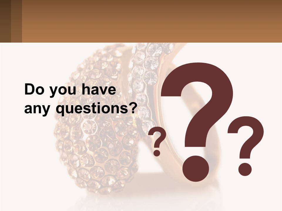 Two Gold Rings With Diamonds On A White Background PowerPoint Template