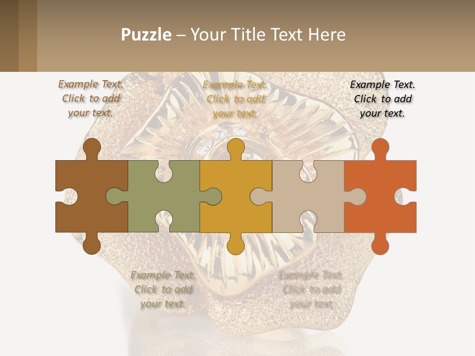 A Gold Flower Powerpoint Presentation Template PowerPoint Template