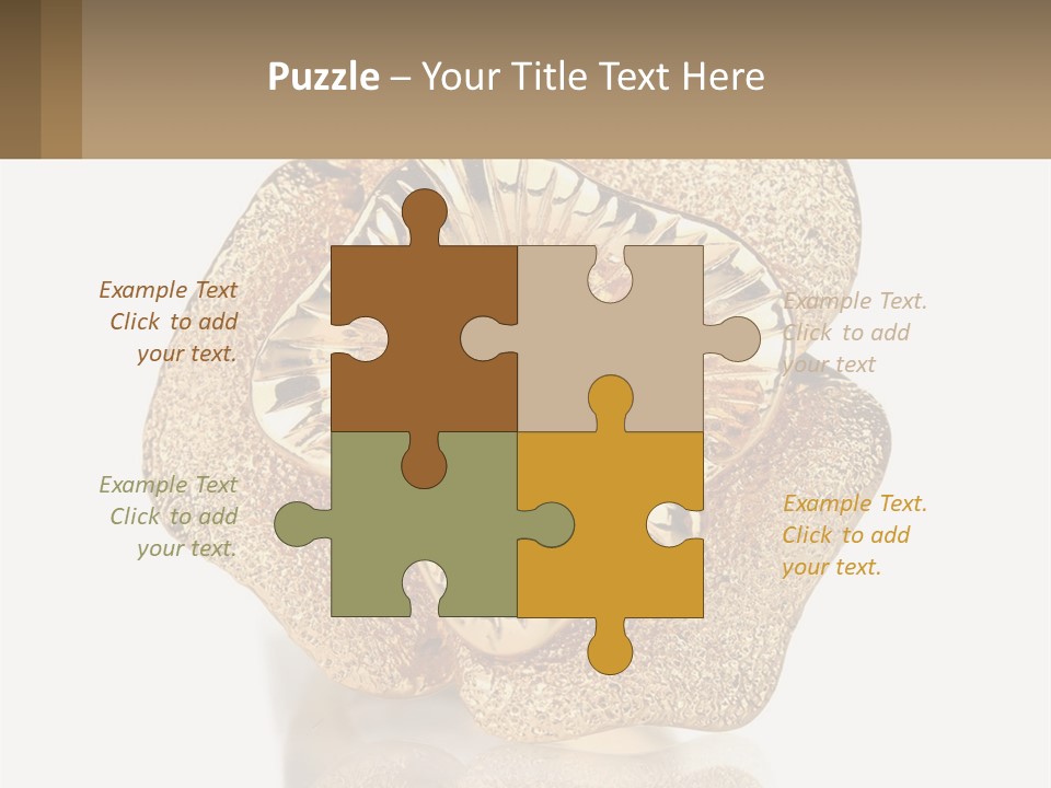 A Gold Flower Powerpoint Presentation Template PowerPoint Template