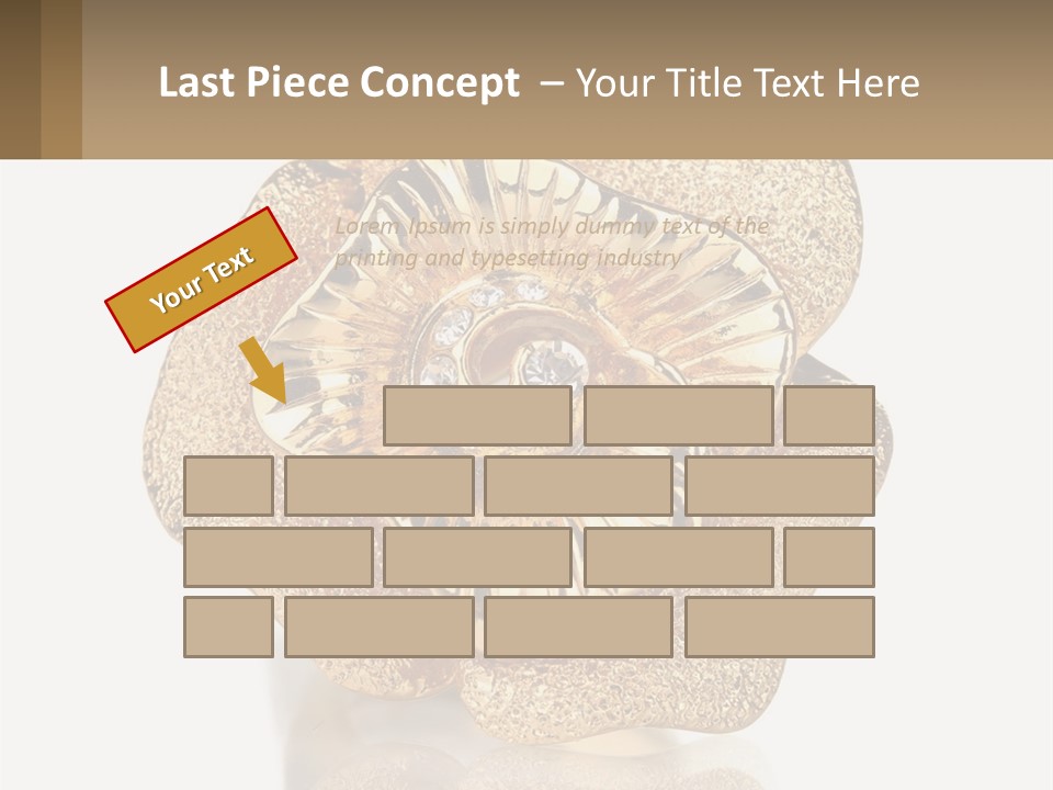 A Gold Flower Powerpoint Presentation Template PowerPoint Template