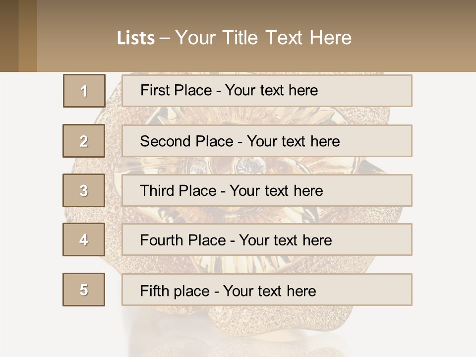 A Gold Flower Powerpoint Presentation Template PowerPoint Template