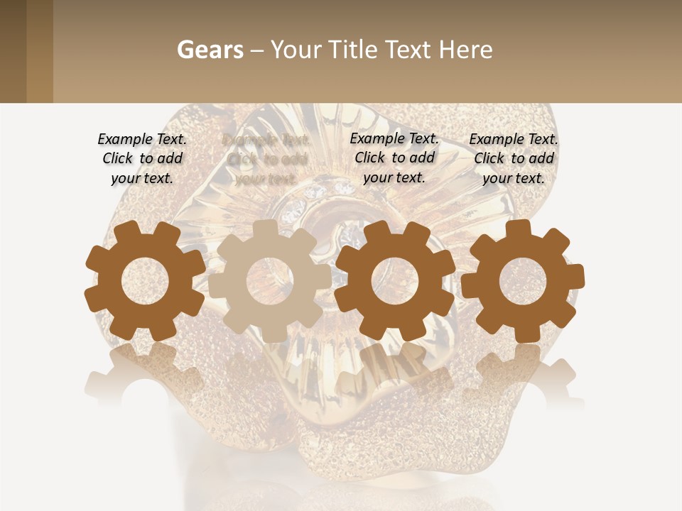 A Gold Flower Powerpoint Presentation Template PowerPoint Template