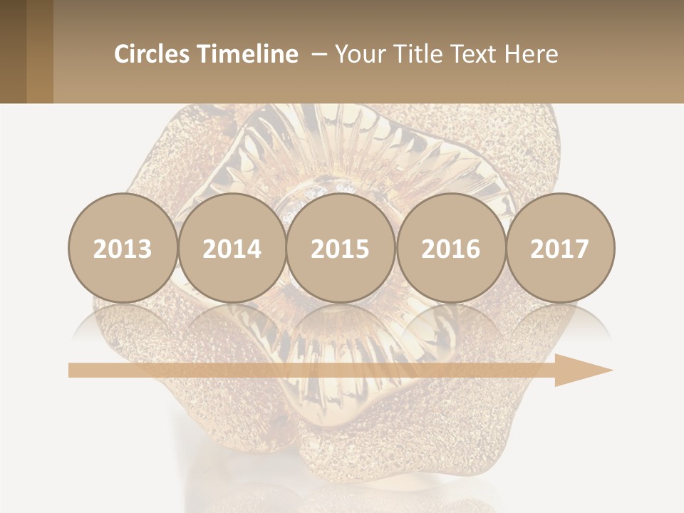 A Gold Flower Powerpoint Presentation Template PowerPoint Template