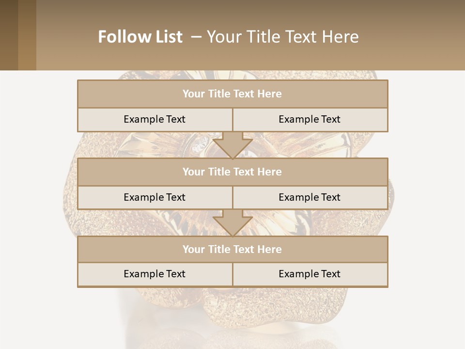 A Gold Flower Powerpoint Presentation Template PowerPoint Template