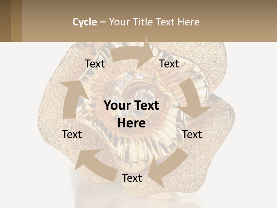 A Gold Flower Powerpoint Presentation Template PowerPoint Template