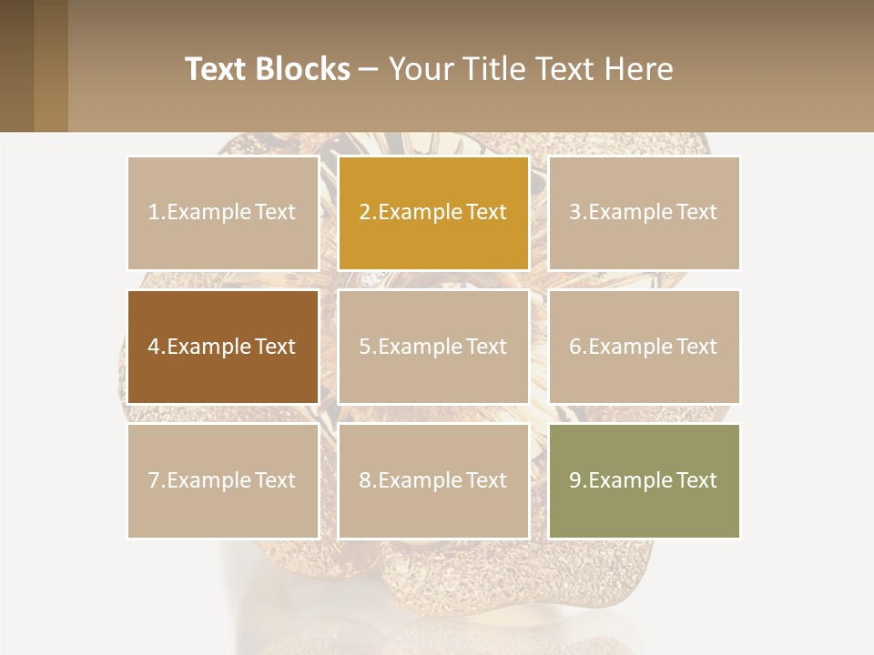 A Gold Flower Powerpoint Presentation Template PowerPoint Template