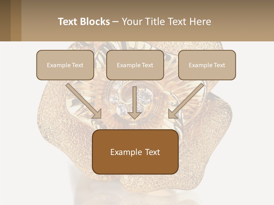 A Gold Flower Powerpoint Presentation Template PowerPoint Template