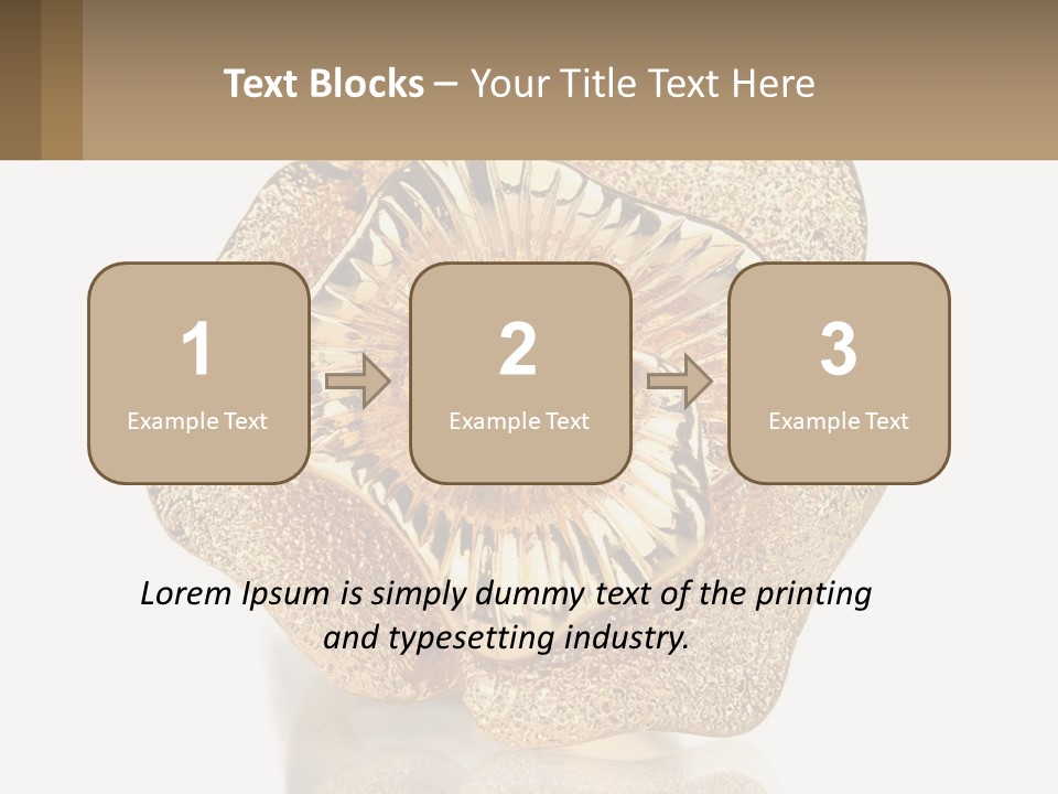 A Gold Flower Powerpoint Presentation Template PowerPoint Template