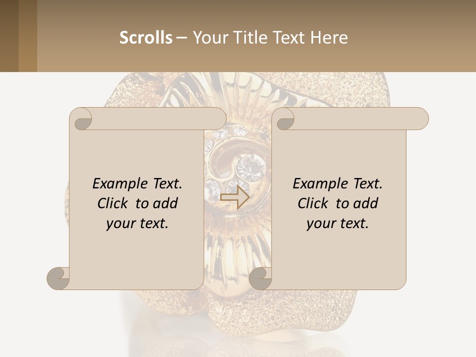 A Gold Flower Powerpoint Presentation Template PowerPoint Template