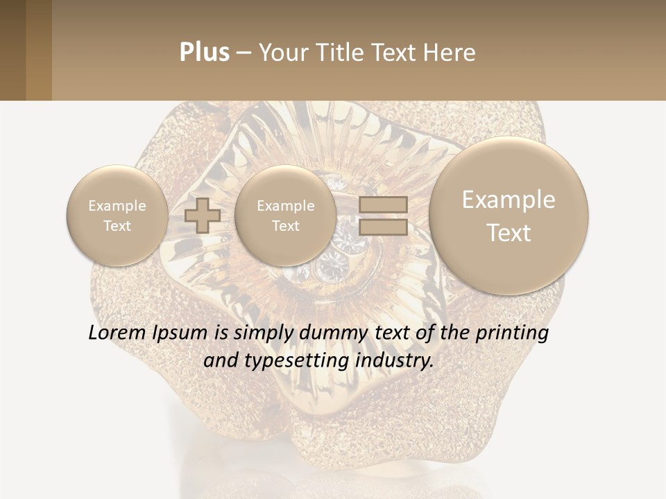 A Gold Flower Powerpoint Presentation Template PowerPoint Template