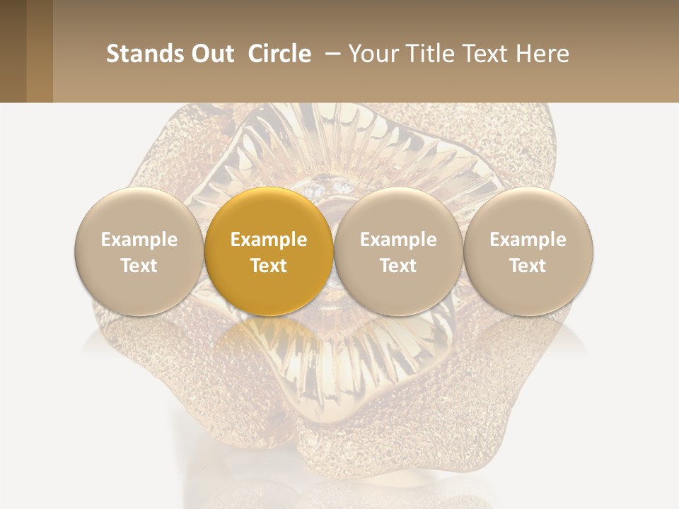 A Gold Flower Powerpoint Presentation Template PowerPoint Template