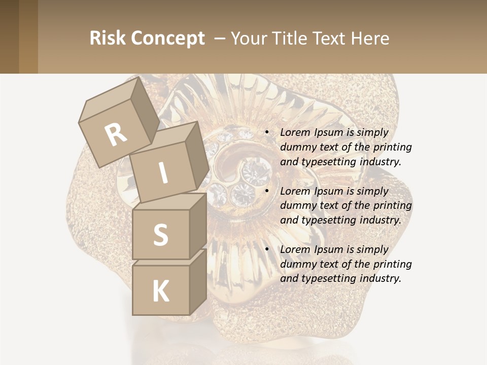 A Gold Flower Powerpoint Presentation Template PowerPoint Template