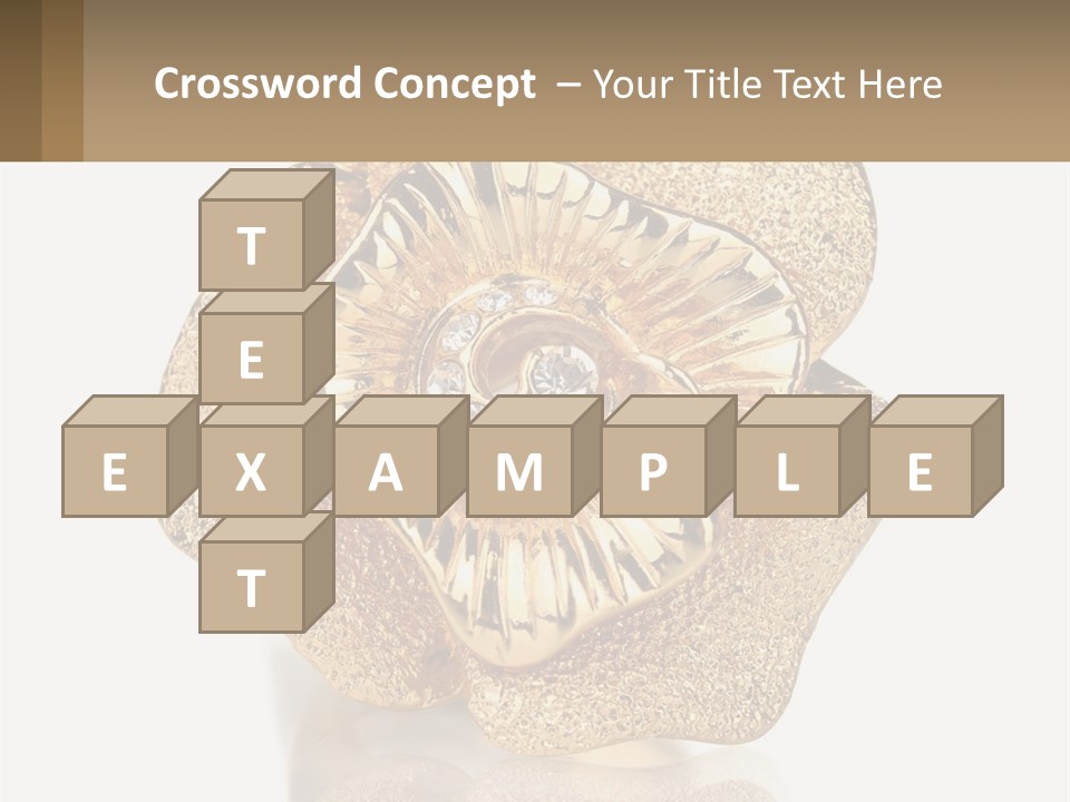 A Gold Flower Powerpoint Presentation Template PowerPoint Template