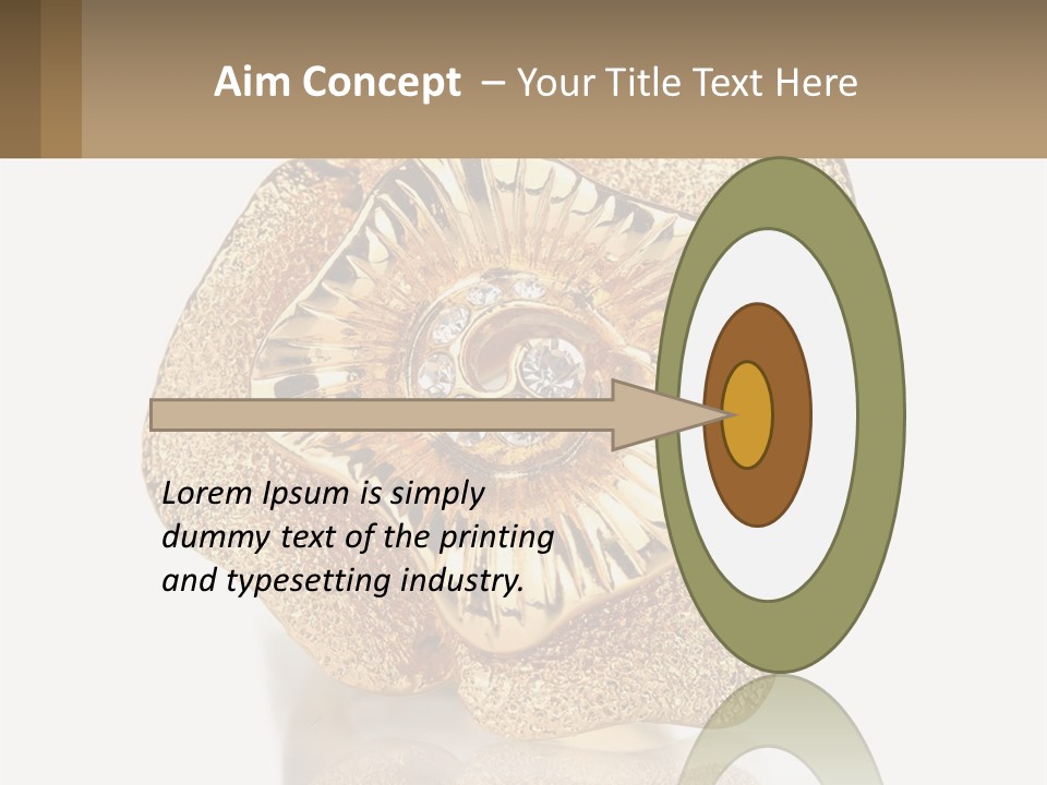 A Gold Flower Powerpoint Presentation Template PowerPoint Template