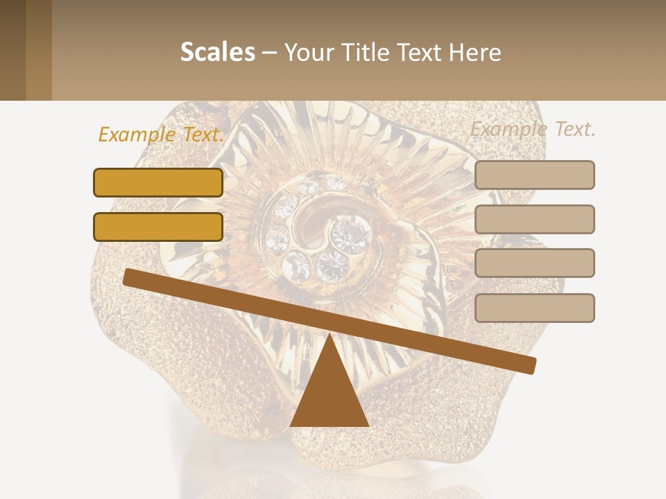 A Gold Flower Powerpoint Presentation Template PowerPoint Template