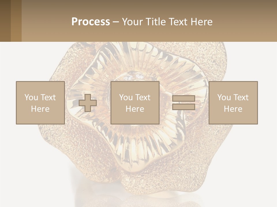 A Gold Flower Powerpoint Presentation Template PowerPoint Template