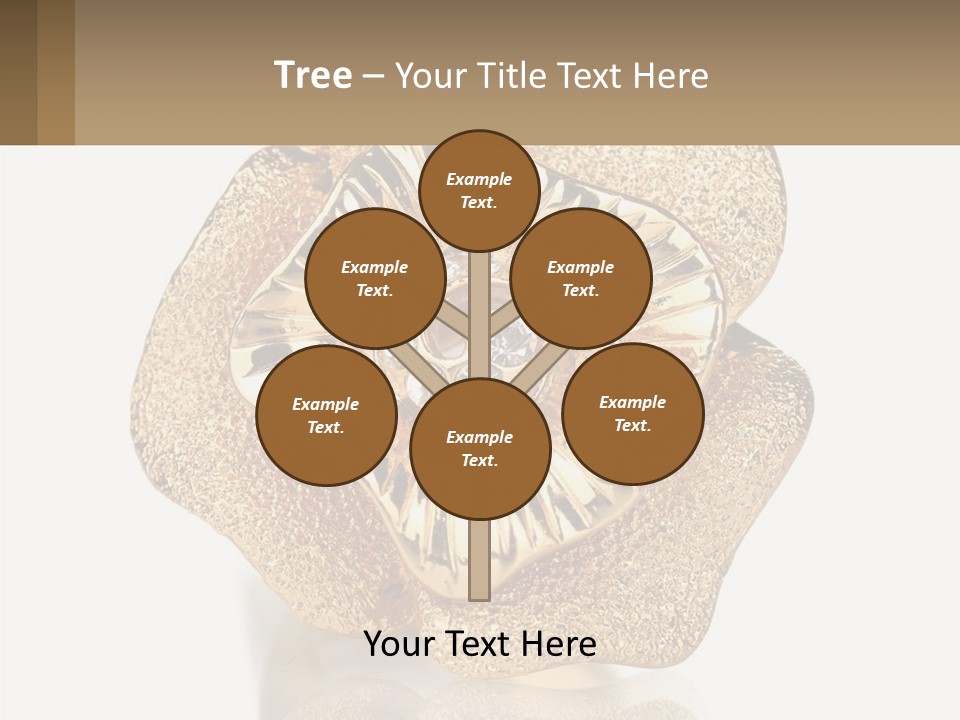 A Gold Flower Powerpoint Presentation Template PowerPoint Template