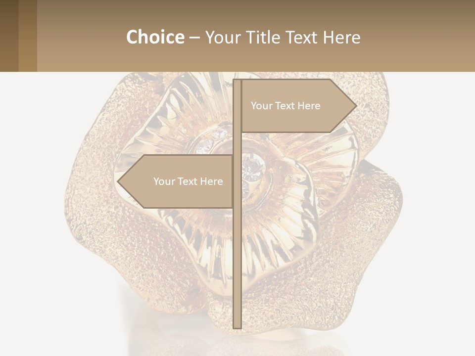 A Gold Flower Powerpoint Presentation Template PowerPoint Template