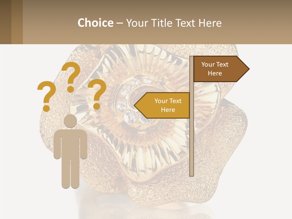 A Gold Flower Powerpoint Presentation Template PowerPoint Template