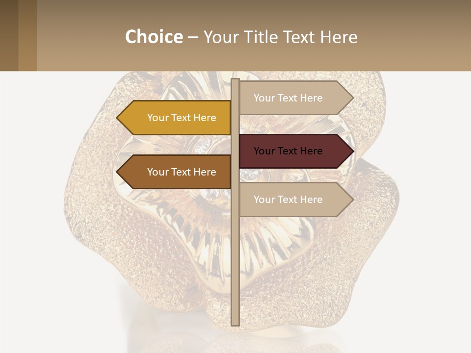 A Gold Flower Powerpoint Presentation Template PowerPoint Template