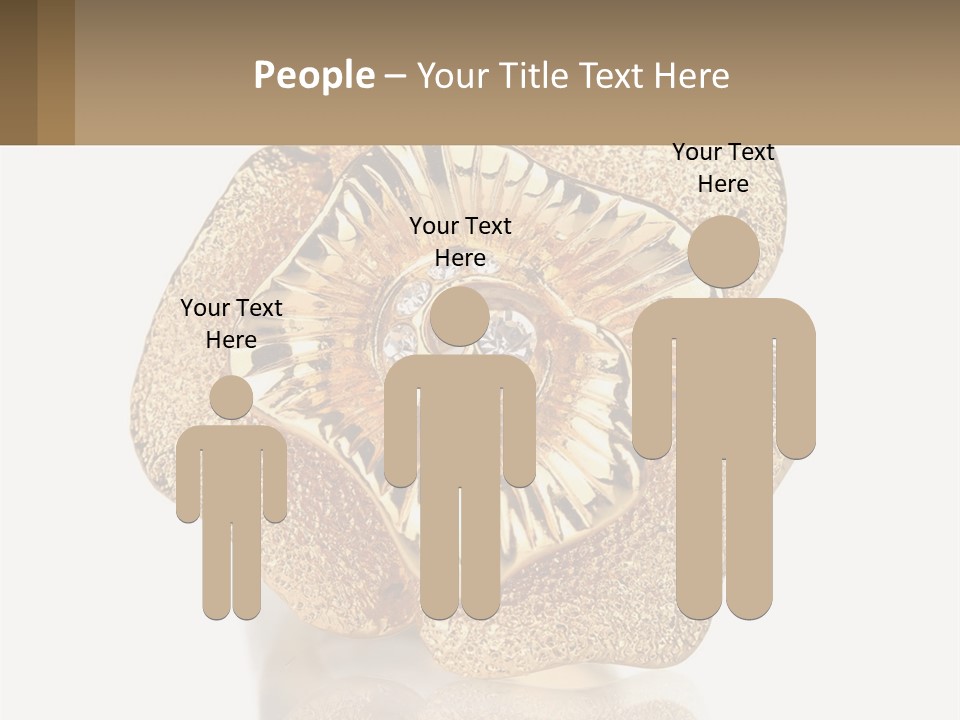 A Gold Flower Powerpoint Presentation Template PowerPoint Template