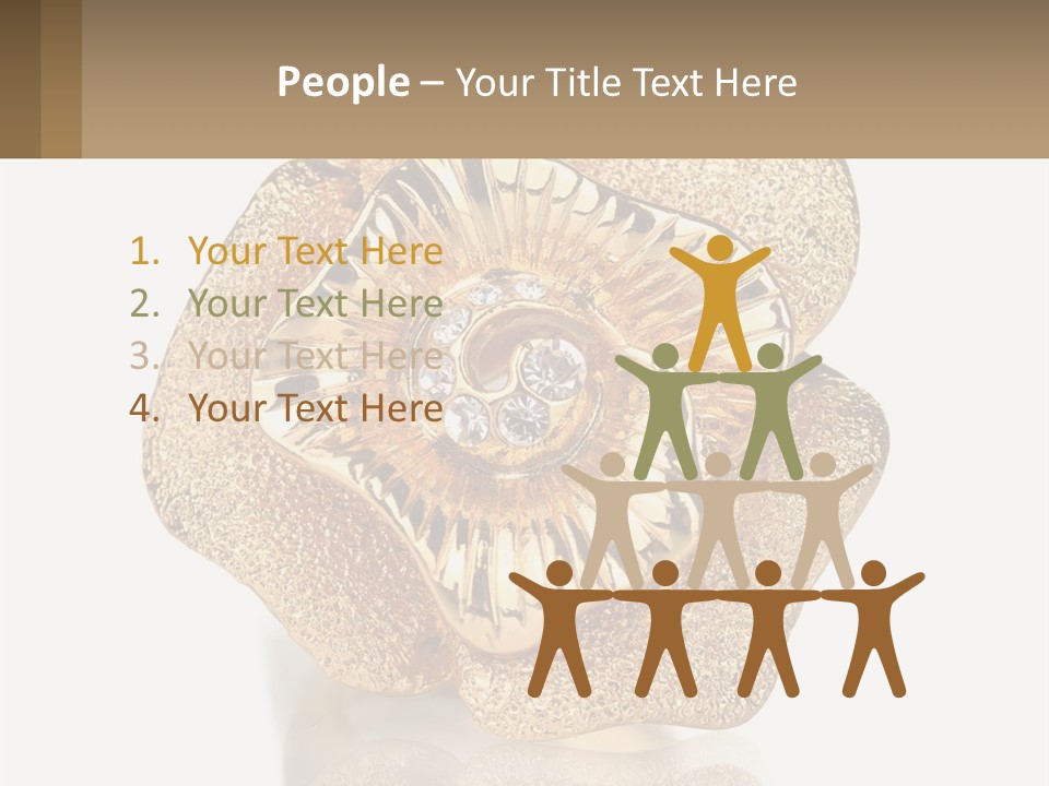 A Gold Flower Powerpoint Presentation Template PowerPoint Template