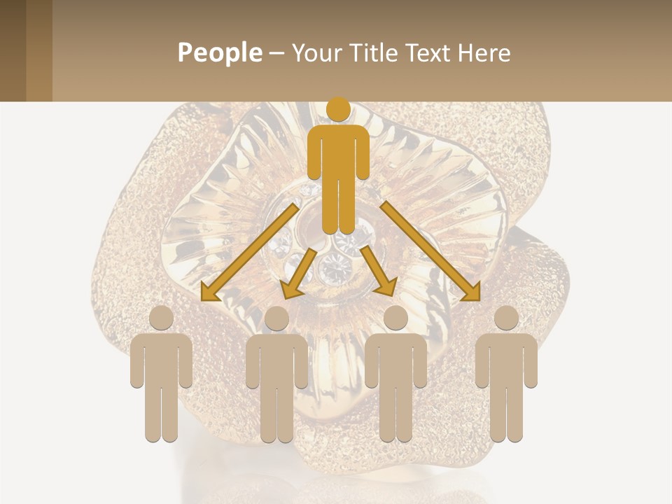 A Gold Flower Powerpoint Presentation Template PowerPoint Template