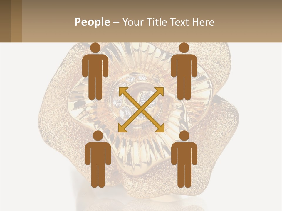 A Gold Flower Powerpoint Presentation Template PowerPoint Template