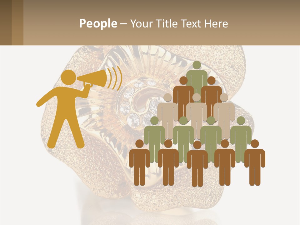 A Gold Flower Powerpoint Presentation Template PowerPoint Template