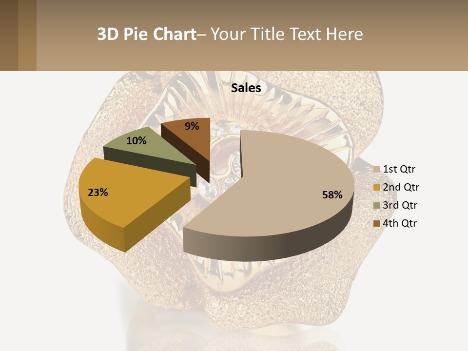 A Gold Flower Powerpoint Presentation Template PowerPoint Template