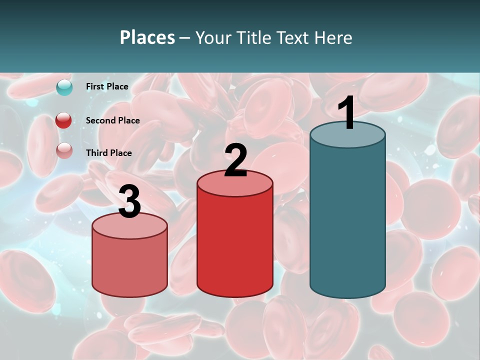 A Group Of Red Blood Cells Floating In The Air PowerPoint Template