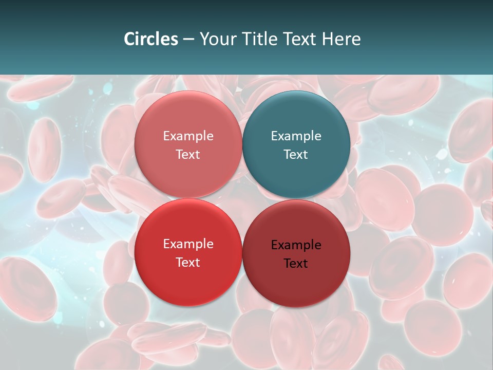 A Group Of Red Blood Cells Floating In The Air PowerPoint Template