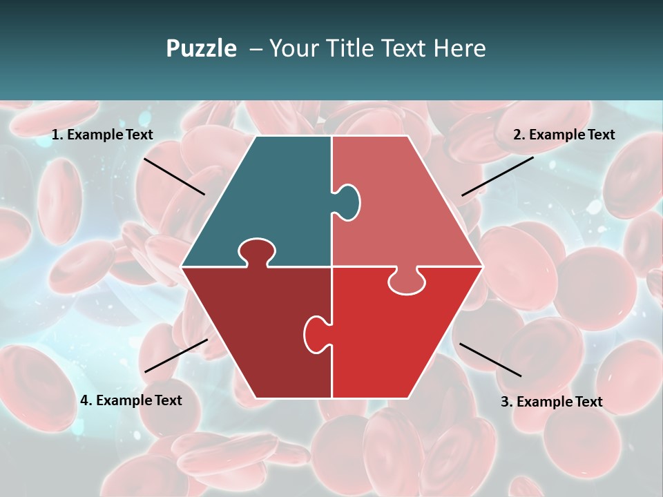 A Group Of Red Blood Cells Floating In The Air PowerPoint Template