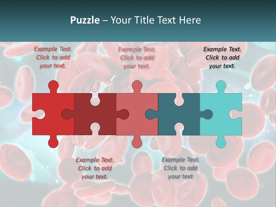 A Group Of Red Blood Cells Floating In The Air PowerPoint Template