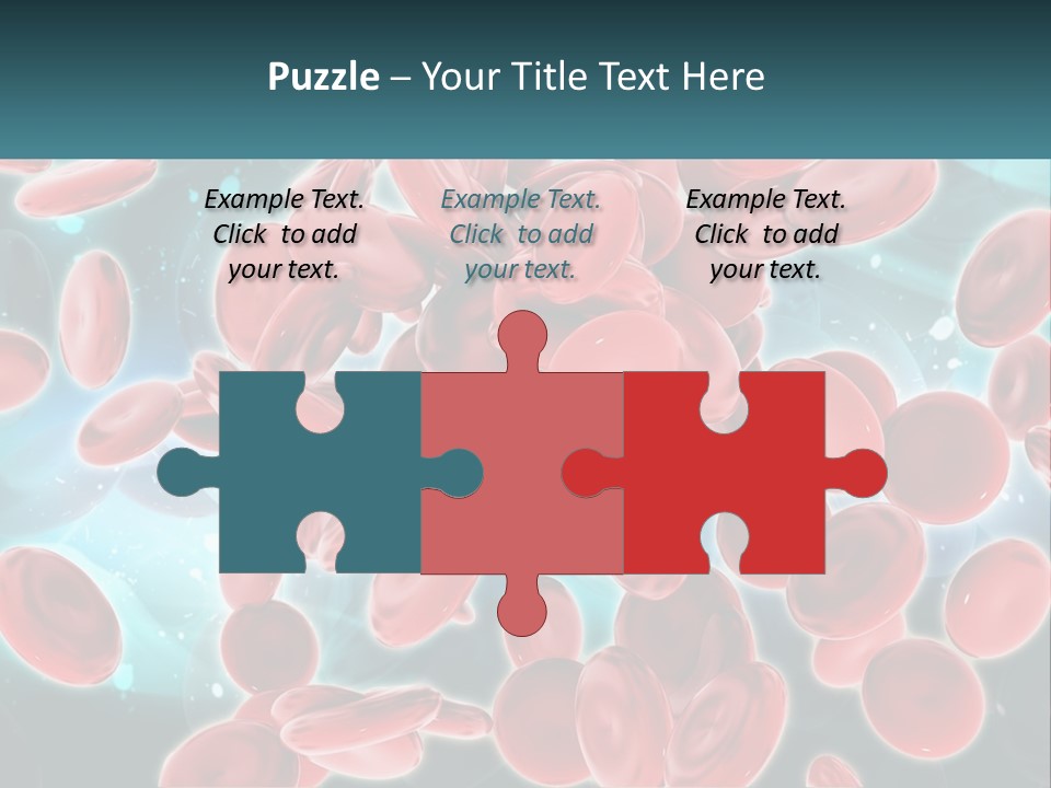 A Group Of Red Blood Cells Floating In The Air PowerPoint Template